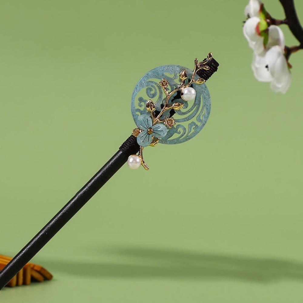 Handmade Flower Hair Sticks Ancient Style Hanfu Hair Fork Hair Stick Pins  for Hanfu