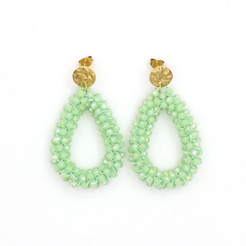 Women s Bohemian Crystal Water Drop Earrings - Hyuna Style