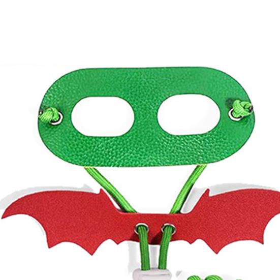 1 Set Bearded Dragon Harness Adjustable with Wings Holiday Dress Up Reptile Faux Leather Safety Harness for Christmas
