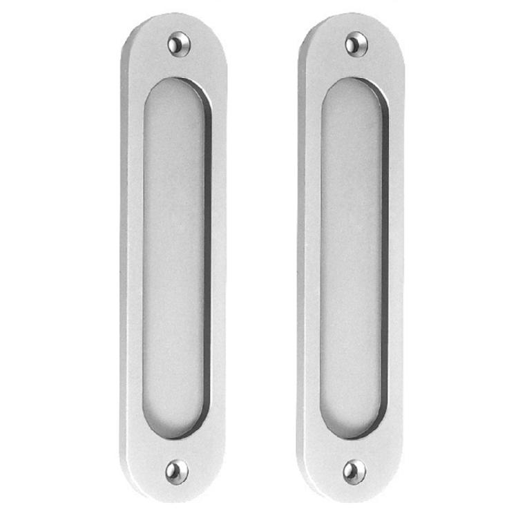 2Pcs Simple Wardrobe Sliding Door Embedded Handle Wooden Door Push Pull Handles Replacement Hardware Easy Installation