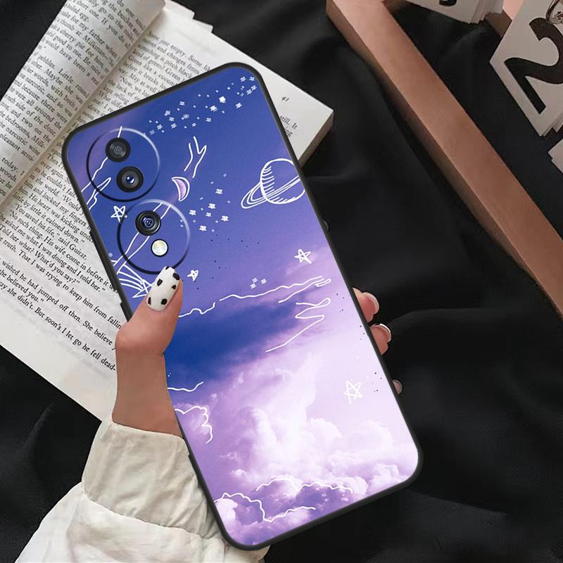 Purple aesthetic Case For Honor X8 X9 X7 X6 a 8X 9X X9a Cover For Honor Magic 5 Pro 10 50 70 90 Lite Coque