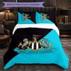 Newcastle United Football 3 Piece Bedding Set Soft Duvet Cover Set with Pillowcases Printed Bedroom Decor Set for Home