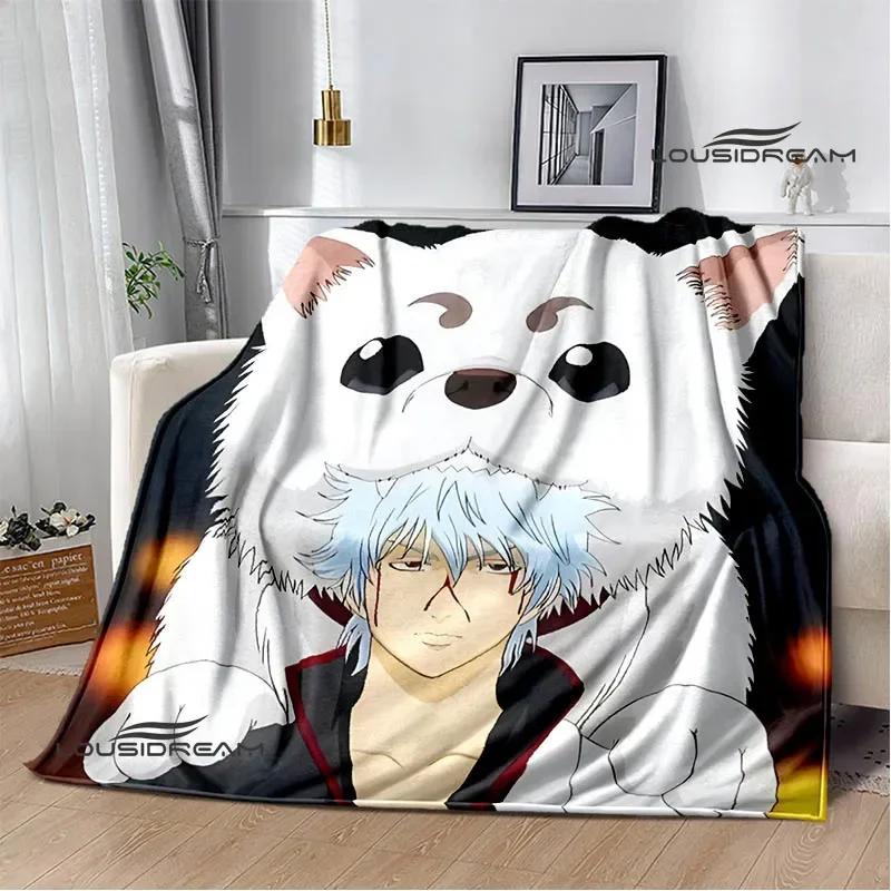 GINTAMA Cartoon Printed blankets Picnic blanket Warm Flannel blankets Home bed linings blankets for beds Birthday Gift