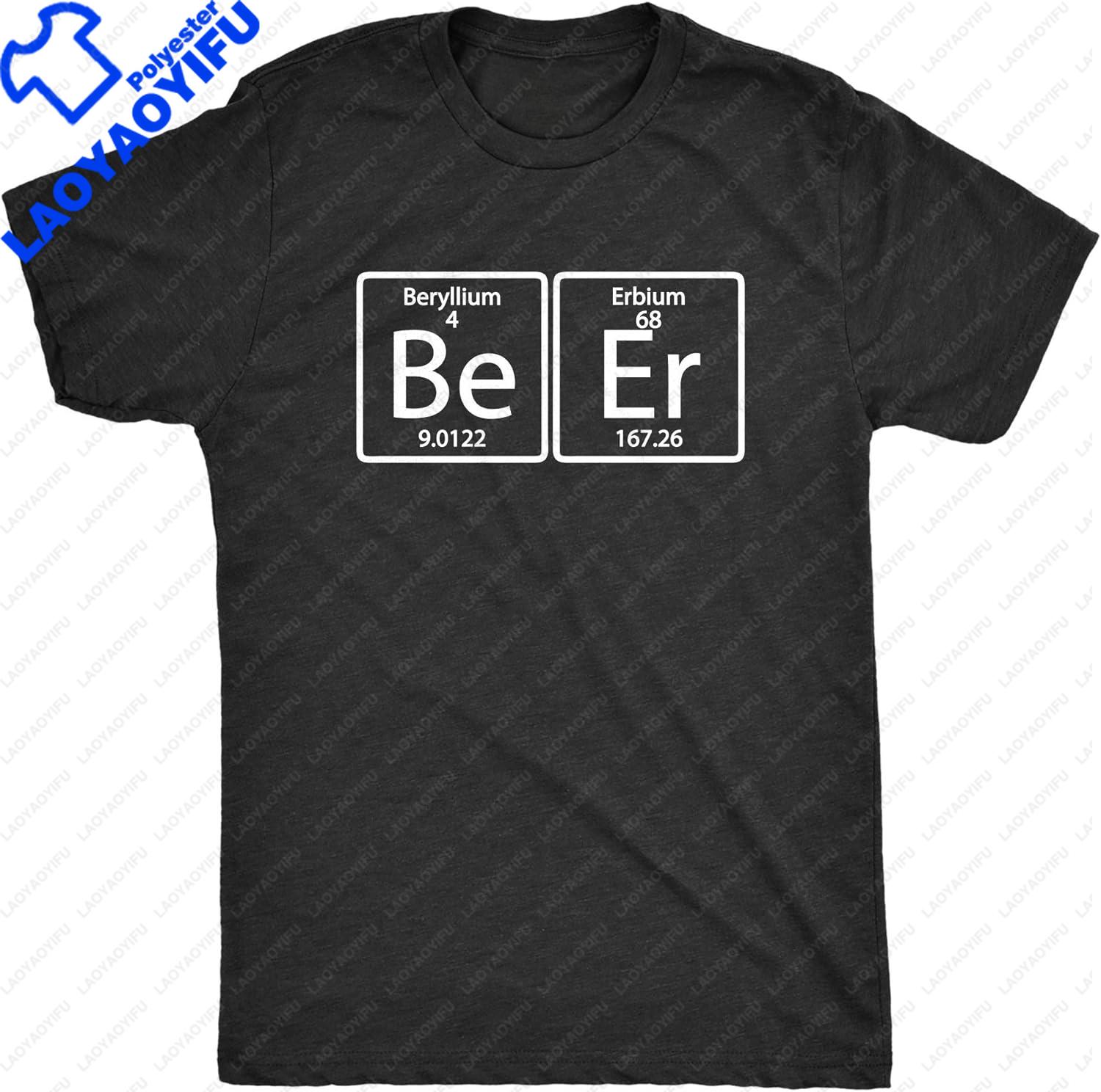 

Periodic Table Geek Graphic Tees Element of Beer Nerdy Science TShirt Unisex Style Shirts for Women Men Clothing Streetwear Y2k S