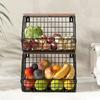 Stackable Storage Basket for Kitchen Counter Wall Hanging Fruit Storage Snack Box Storage Basket Hanging Food Storage Room