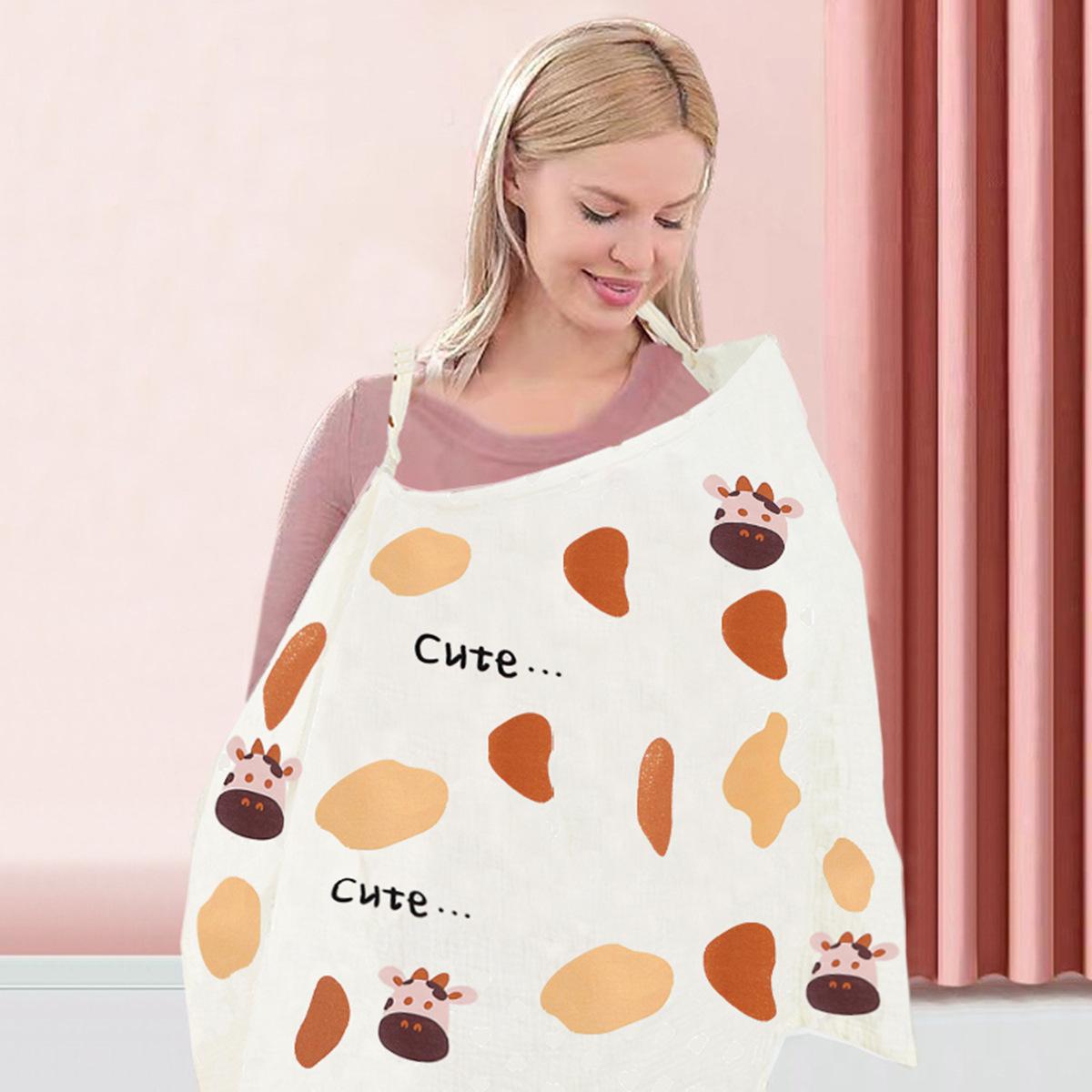 

Pure cotton breathable nursing gown anti-light feeding towel multi-functional stroller cover белый