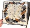 100% Natural Real Silk Scarf Women Hair Foulard Luxury High Quality Bandana Square Headband Hijab Print Poncho Scarves Pashmina