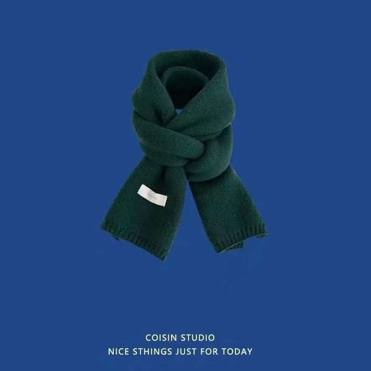 Women Cashmere Blend Scarf Women Winter Warm Thicken Luxury Solid Color Shawl Wraps Female Warm Thick Wool Neckerchief Blanket