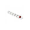 Lanberg Power Strip with 5 Schuko Sockets with 3m White Protection