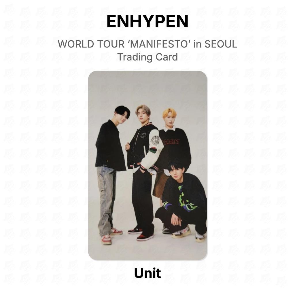 ENHYPEN WORLD TOUR ‘MANIFESTO’ in SEOUL Trading Card Official Photocard
