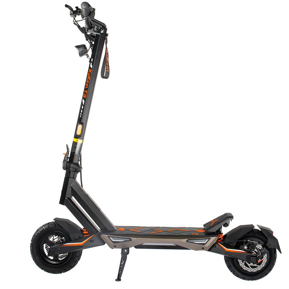 KuKirin Monopattino elettrico T3 da 10 pollici, motore da 800W, batteria da 48V 15.6AH, autonomia massima di 58 km, capacità di carico massima di 120 kg, nero