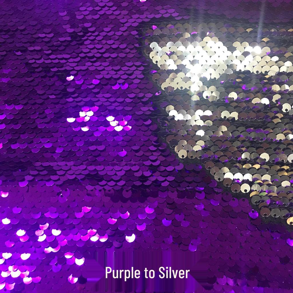 50-Color Double-Sided 5mm Sequin Fabric for Clothing, Luggage, and Wall Decoration