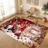 Christmas Theme Soft Crystal Velvet Rug Custom Name & Text Print Non Slip Floor Rug for Bedroom Living Room