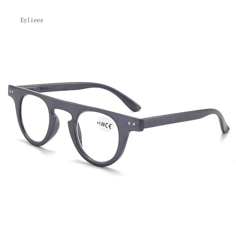 Round Shape Reading Spectacles Women Male Fashion Anti- Blue-Ray T Letter Presbyopia Eyeglasses Female Oval Magnifier +2.5 culos