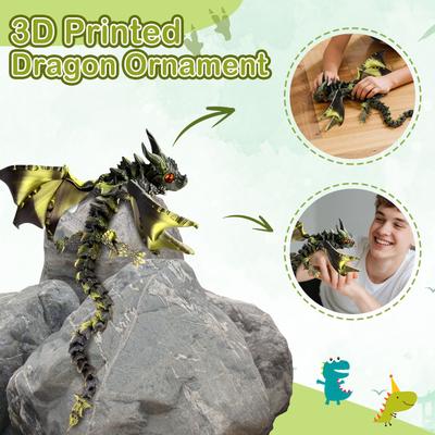 3D tištěný drak kloubový pohyblivý a odnímatelný hračka kreativní ozdoba festival narozeninový dárek