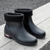 Rain Shoes Women's Short Tube Warm New Waterproof Shoes Rubber Shoes Four Seasons Students Versatile Fashion Non-slip Outside Rain Boots