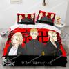 New Anime Tokyo Revengers Bedding Set Single Twin Full Queen King Size Bed Set Adult Kid Bedroom Duvet Cover Sets Home Textiles