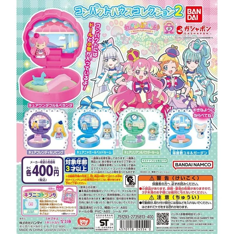 Orijinal Pretty Cure Precure Gashapon Oyuncakları Makyaj Kutusu Ev Anime Figür Model Süs Eşyaları Oyuncaklar