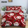 Merry Christmas Duvet Cover Santa Claus Snowman Red Bedding Set Happy New Year Xmas Festival Gifts For Women Men Children Decor