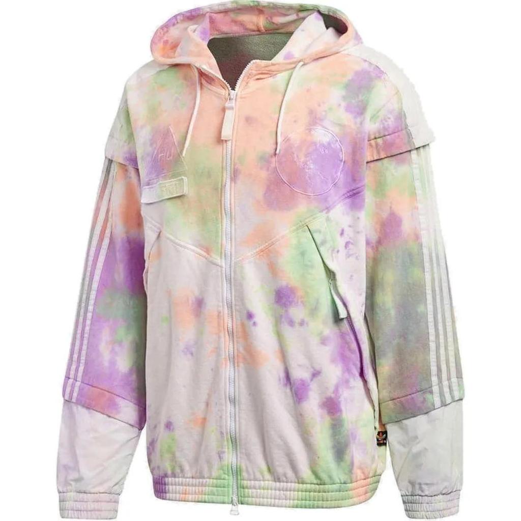 Adidas Originals Pharrell Williams Hu Holi tie-dye windbreaker jacket (Unisex) Sweatshirts CW9413