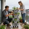 Torre Fiorita a 6 Piani con Ruote Vasi Resistenti alle Intemperie Torre Fioriera Verticale Impilabile per Interni Esterni Casa Giardino Patio Fioriera Rialzata