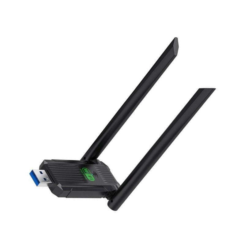 USB Wireless Networking Adapter 1300Mbps with Double 2dBi Antennas Supports Win10/8.1/8/7 For Desktop Laptop