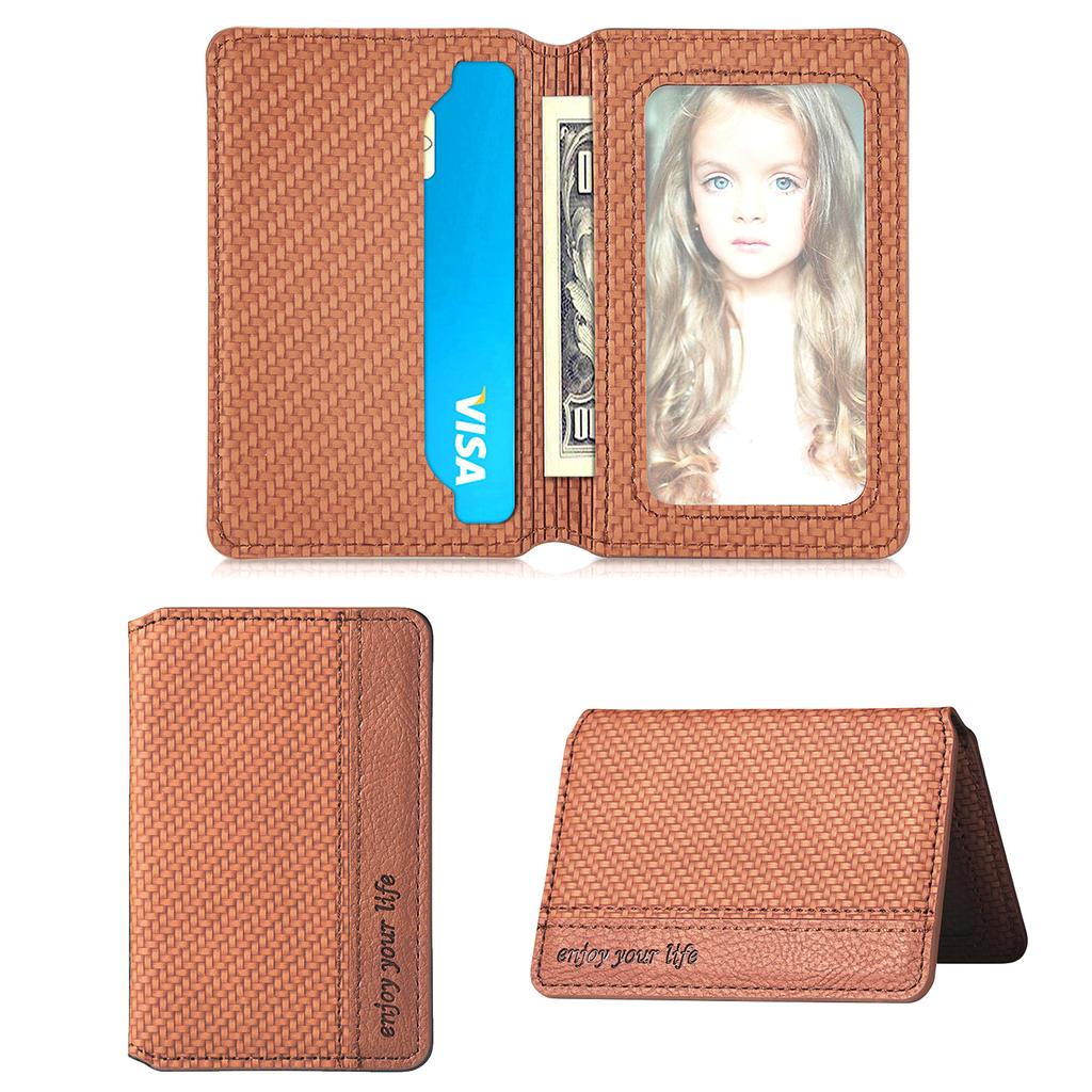 Mobile phone back sticker card bag card cover 3M glue card holder multi-functional card clip PU leather simple solid color card cover