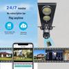 V380 Three-Screen Solar-Powered Smart Outdoor Camera with Remote-Controlled Street Light