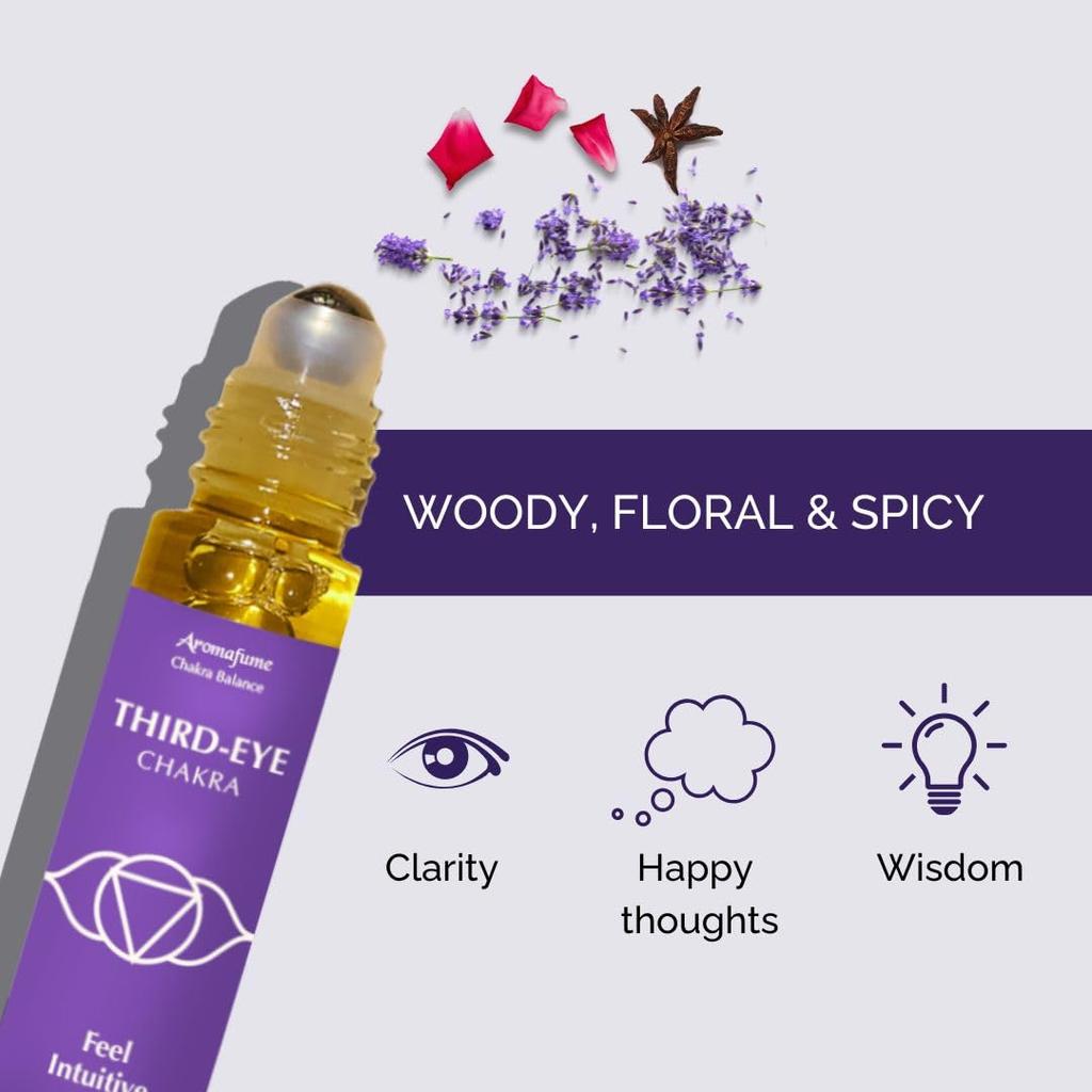 Chamomile & Juniper Berry Chakra Essential Oil Roll-On Blend 10ml Aromafume