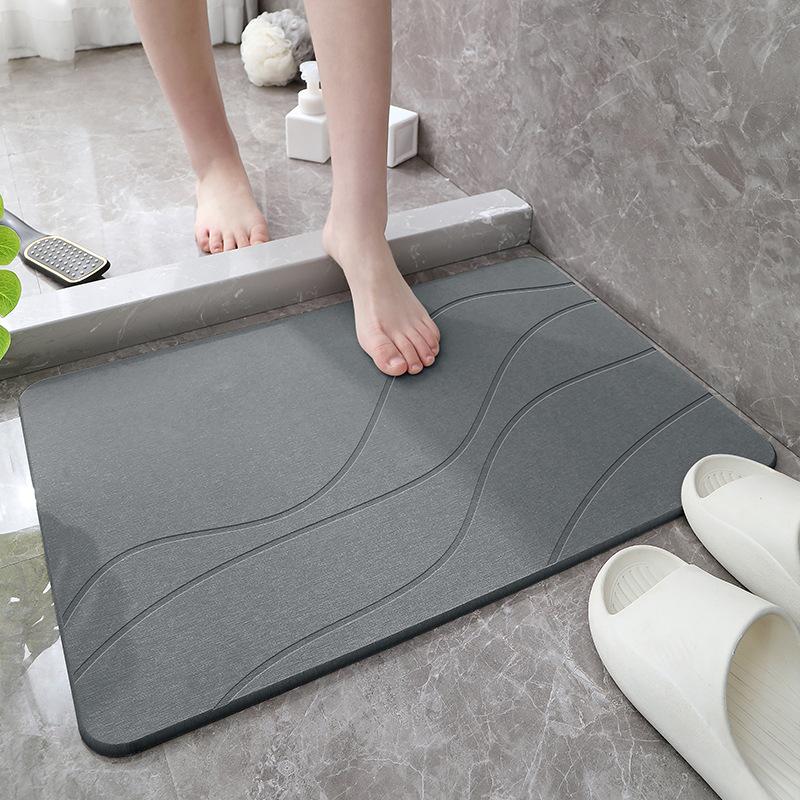 Sam, the Same Diatom Mud Floor Mat, Hard Bathroom Floor Mat, Toilet Door Floor Mat, Toilet Diatomite Quick-drying Non-slip