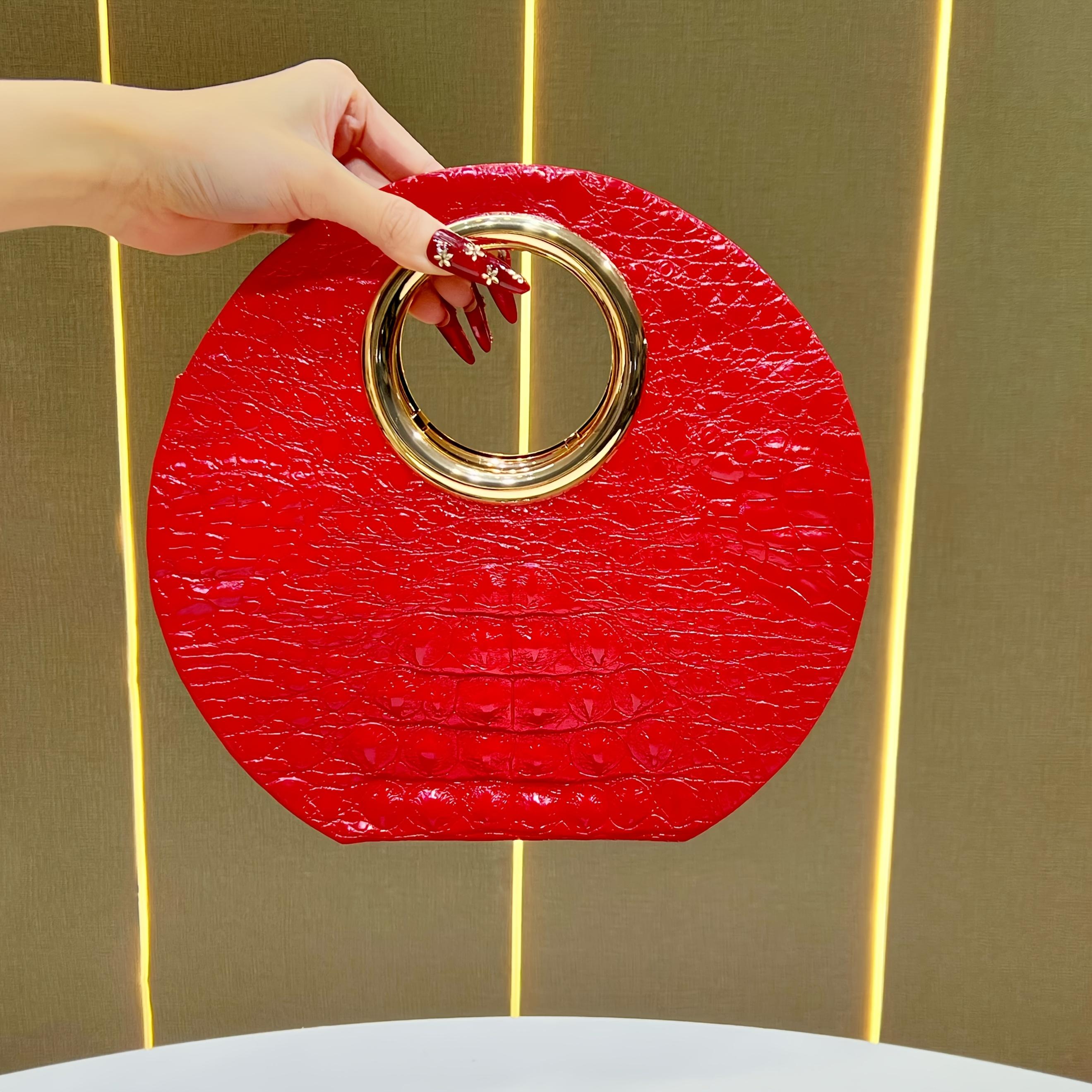

Women s Embellished Clutch Bag with Detachable Chain Strap Wedding Accessory,Geometric Evening Purse Suitable for Prom, Special Events - Elegant Gift темно-красного
