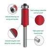 6mm Shank Carbide Router Bit Double Edge Carving Cutter Multi-Size Flush Trim Router Bit  Detailing