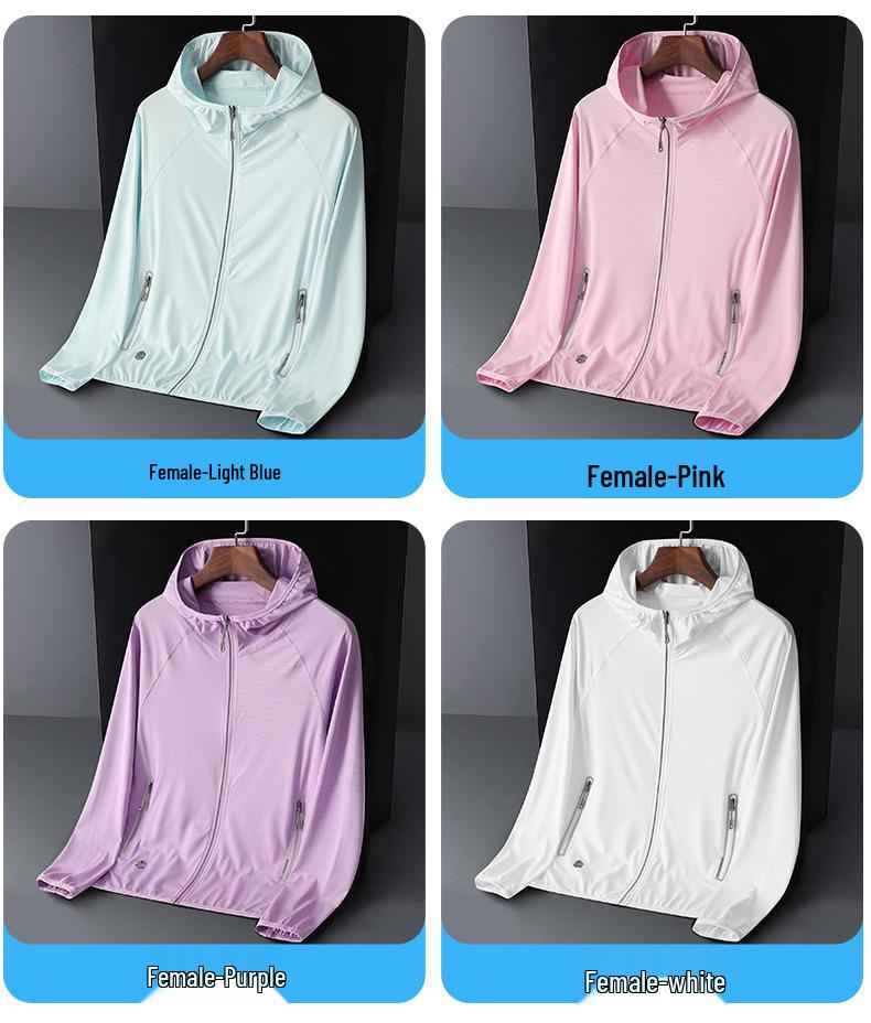 Unisex Summer Ice Silk Sun Protection Hooded Jacket for Outdoor Sports & Fishing