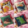 Cartoon Geometric Animal Pattern Pillow Case Pattern Printed Pillowcase for Living Room Sofa Cushion Cover  Bedroom Decor