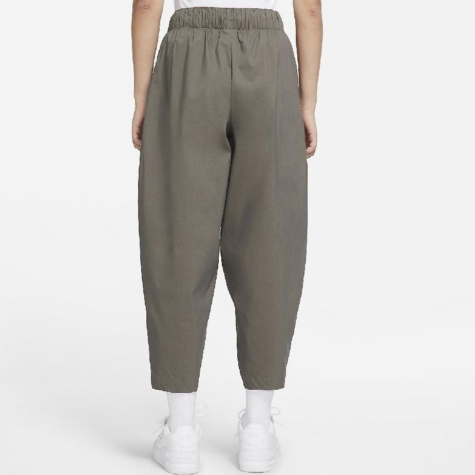 Nike Logo Embroidered High-Waisted Loose Fit Sweatpants Women Bottoms Gray DD5976-004