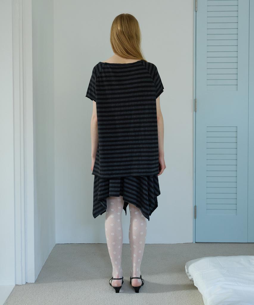 FUNFROMFUN Lazy Bow Top, Charcoal