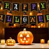 Happy Halloween Banner Ghost and Pumpkin Bunting Pennant Flag Photo Home Porch Atmosphere Party Decor Supplies