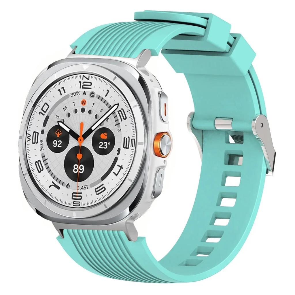Silicone Strap For Samsung Galaxy Watch Ultra 2026 47mm Stripe Texture Replacement Band For Samsung Watch 8/8 Classic Accessory