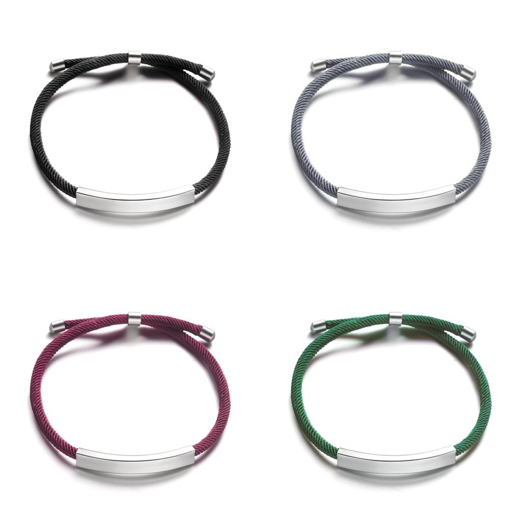 European Style Handmade Steel Wristband With Short Phrases For Gift Giving