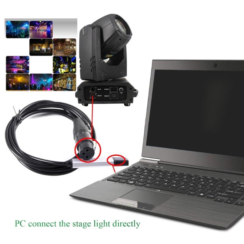DMX512 USB Adapter Cable Control Stage Lights from Your PC or Laptop LED DMX512 Computer PC Stage Lighting Controller