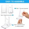 Transparent Display Plate Stand Clear Acrylic Display Stands Small Adjustable Book Purse Badge Shell Wedding Card Holder Tablet