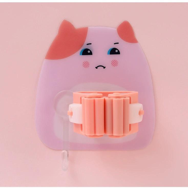 Mop Clip Wall-Mounted Hook: Punch-Free Storage Rack for Bathroom & Toilet