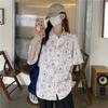 Summer Women's Short Sleeved Shirt Small Floral Print Fashionable Casual Tops Korean Style Simple Versatile Ladies Shirt