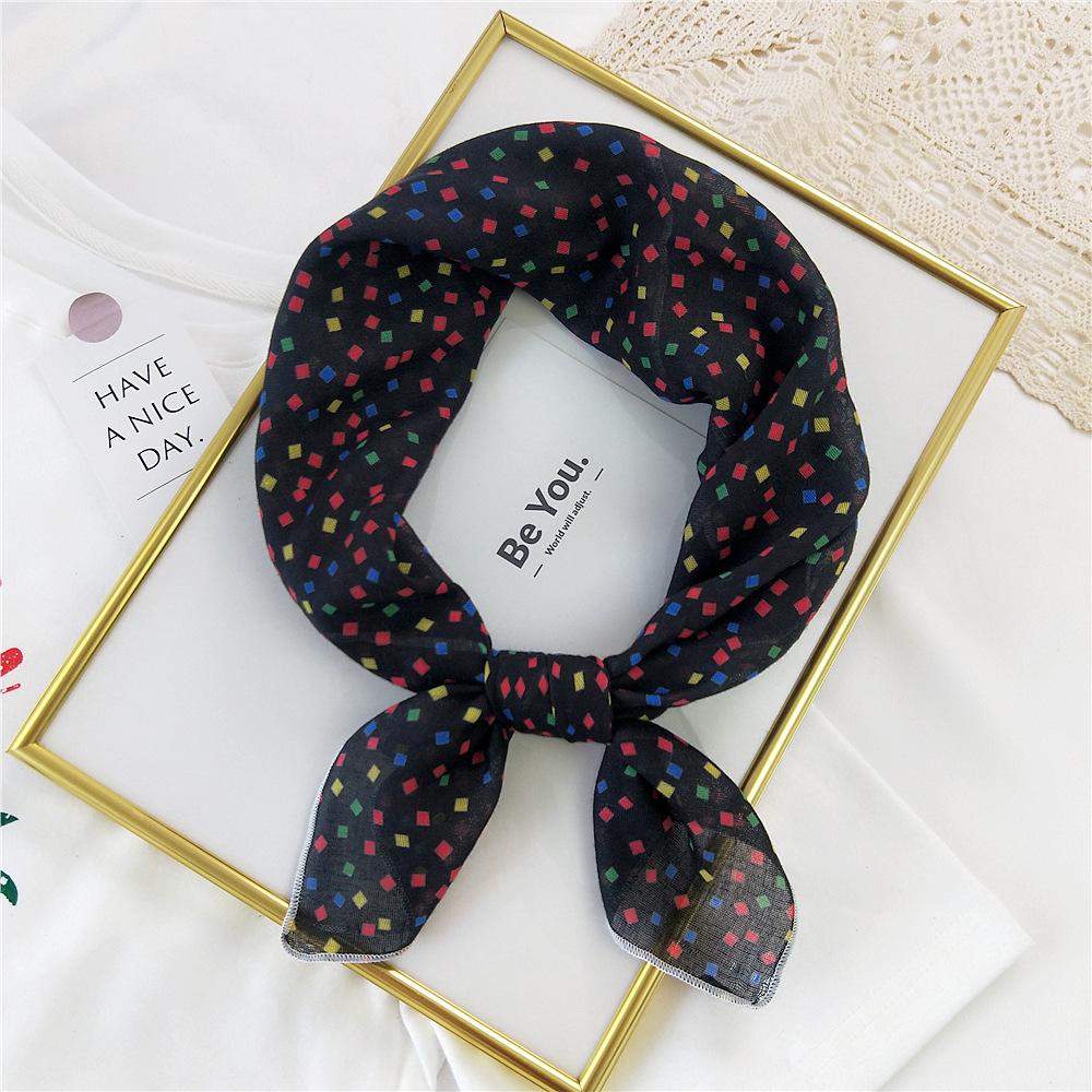 

Маленький квадратный шарф из хлопка и льна, шелковый шарф, женский, весна и осень, новый стиль, художественный и универсальный, модный, темпераментный шарф-повязка на голову 58*58cm