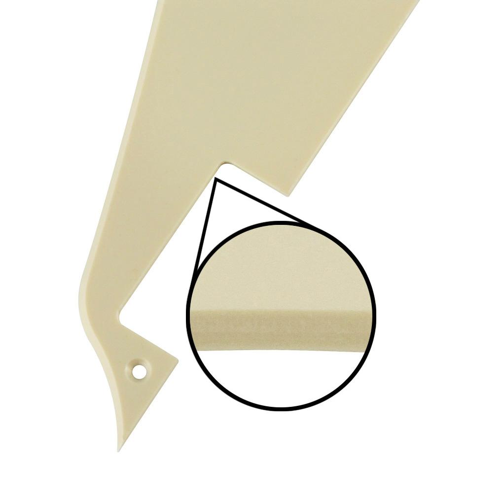 FLEOR Set of Cream 1Ply Guitar Pickguard LP and Metal Bracket for Electric Guitar Parts