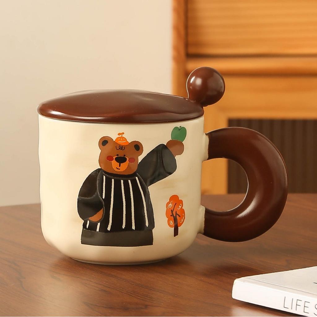 Suvenir Cană Ceramică Urs Desene Animate Personalizată Creativă Cană Cuplu Cană Apă Cadou Ziua de Naștere Fete