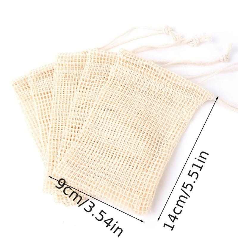 Natural Mesh Soap Bags - Soft, Reusable & Breathable Facial Cleansing Foam Nets , Ideal for Travel & Home Use - Accessory