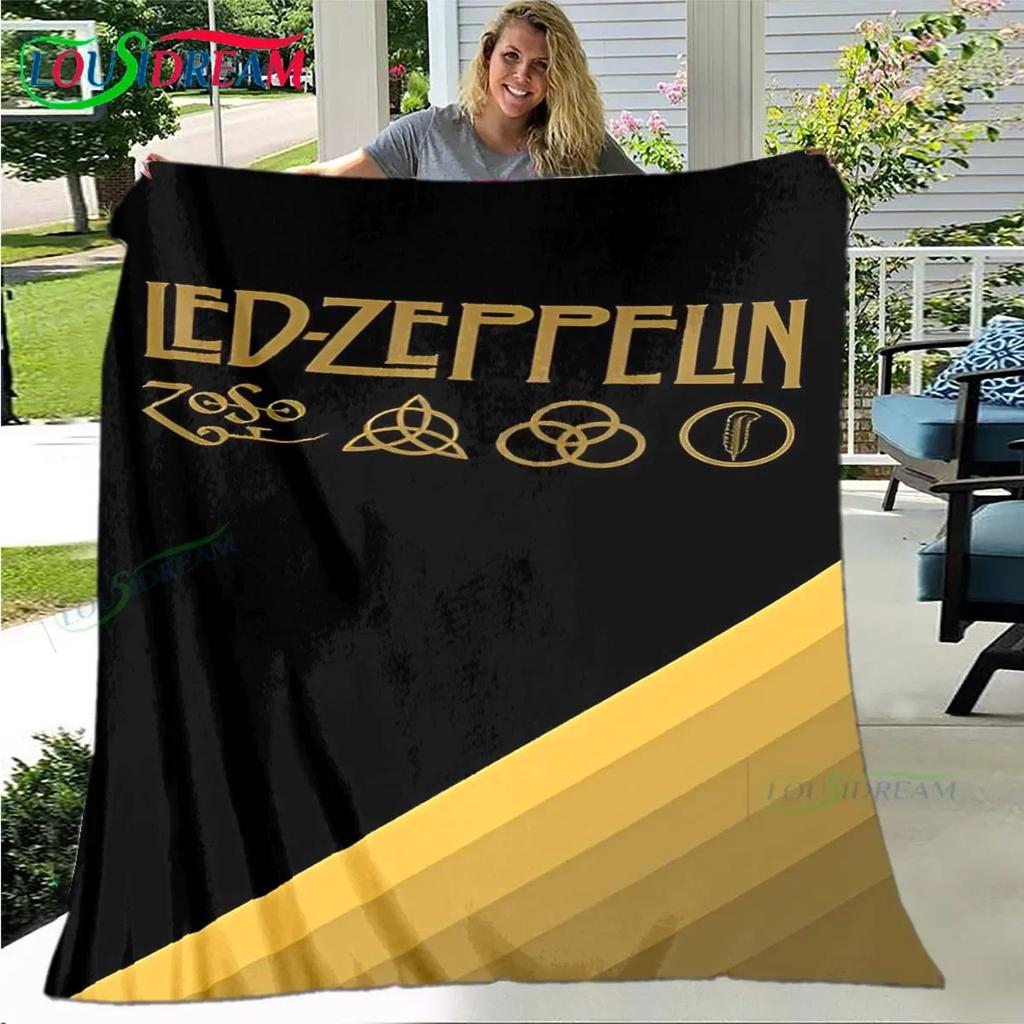 Pop Singer L-Led-Zeppelin Blanket,Flannel Throw Blanket for Home Bedroom Bed Sofa Picnic Office Hiking Leisure Nap Birthday Gift
