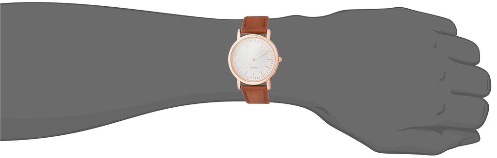 [Arias] Analog Casual Watch Amalfidia Waterproof Leather Strap White Dial Amalfidia, Japanese Movement A46M02 Men's Brown