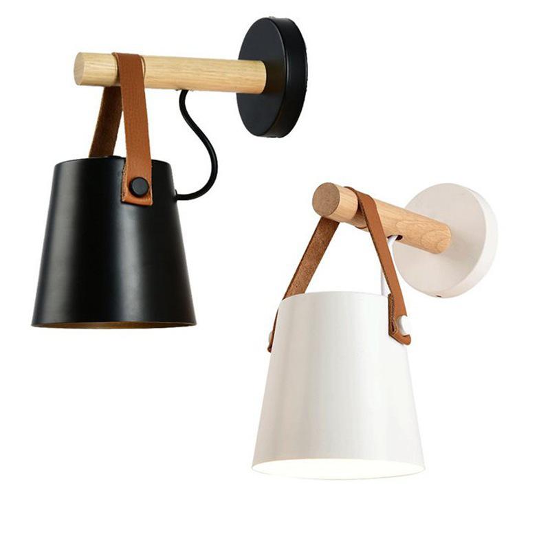 Retro Leather Belt Wall Lamp - Industrial Style Bedside Light for Bedroom or Corridor